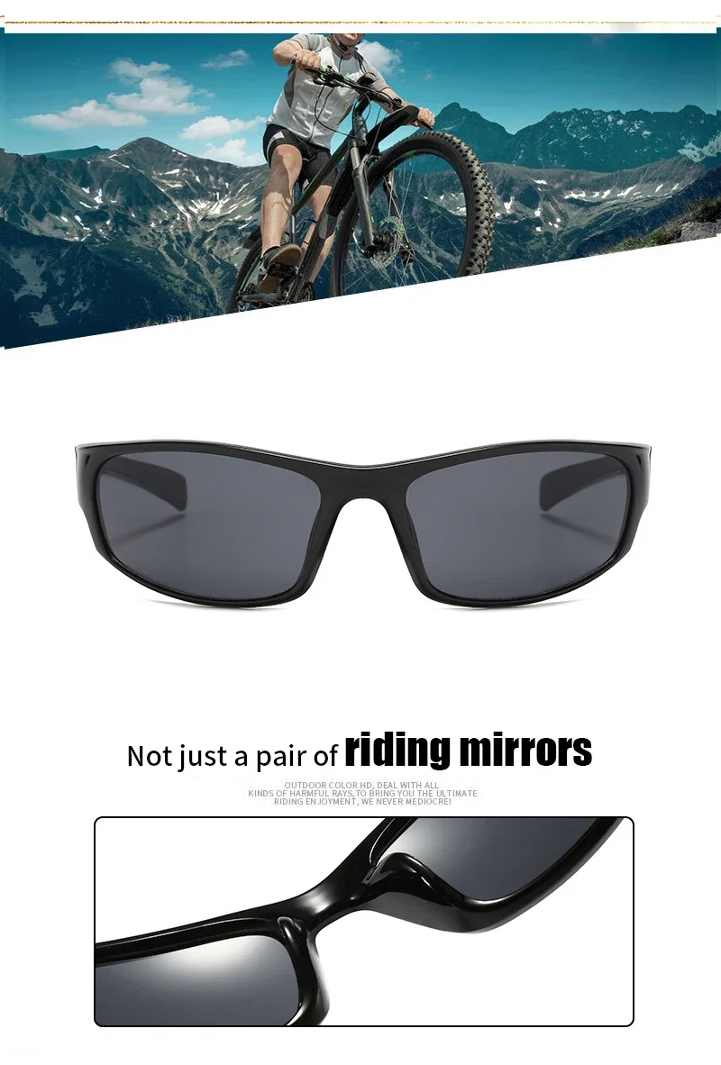 Lunettes de soleil de cyclisme pour hommes et femmes, lunettes de soleil de sport, lunettes de camping, randonnée, équipement de vélo, mode
