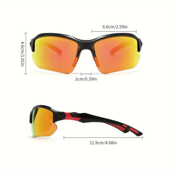 Lunettes de sport polarisées pour hommes, lentille TAC, monture PC, protection UV, idéales pour la randonnée, le cyclisme, la course, le golf, le choix de conduite, 2 pièces – Image 6