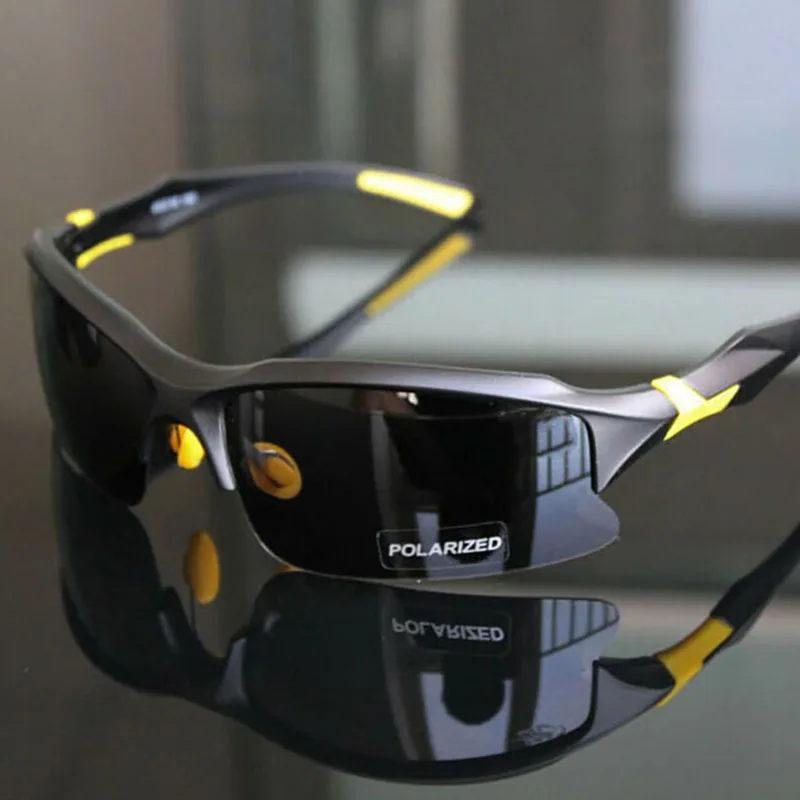 Lunettes de sport polarisées pour hommes, lentille TAC, monture PC, protection UV, idéales pour la randonnée, le cyclisme, la course, le golf, le choix de conduite, 2 pièces