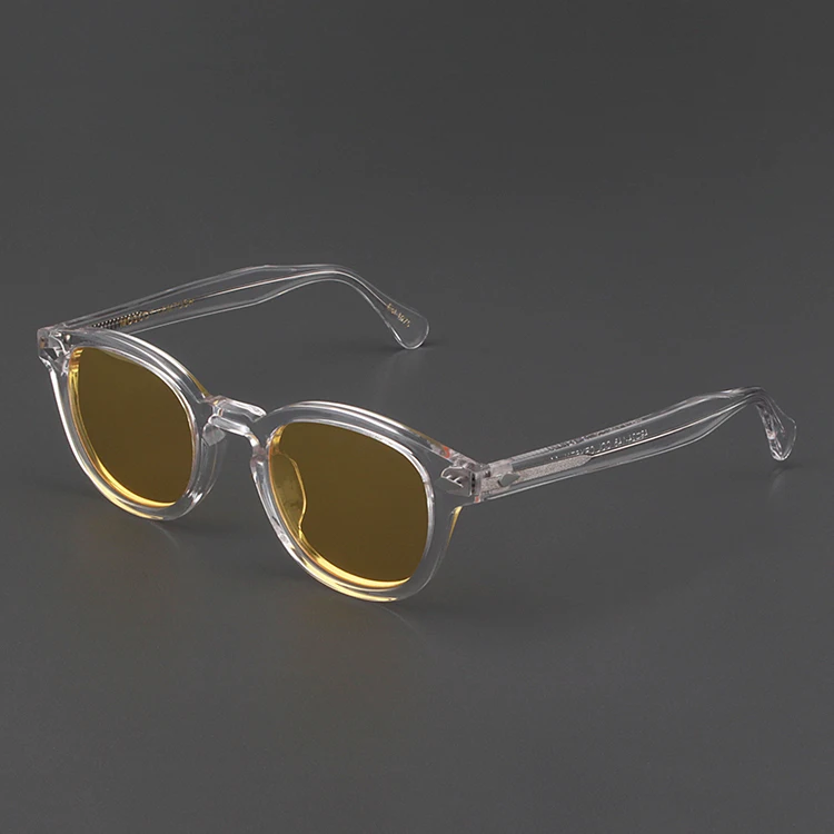 Lunettes de soleil polarisées rondes LemRish pour hommes et femmes, lunettes de vision nocturne, Johnny Depp, marque de luxe, monture en acétate vintage Lunettes de soleil polarisées rondes LemRish pour hommes et femmes, lunettes de vision nocturne, Johnny Depp, marque de luxe, monture en acétate vintage