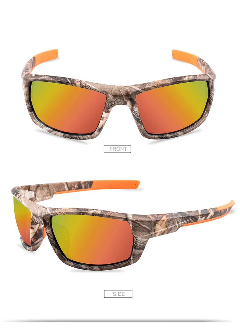 Lunettes de soleil polarisées Camouflage, pour sport de plein air, randonnée, pêche, course à pied, pour hommes, 2020