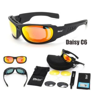 Destroy AndrDul-Lunettes polarisées militaires pour hommes, lunettes de soleil de l'armée avec 4 lentilles, boîte d'origine, lunettes de randonnée, lunettes de tir