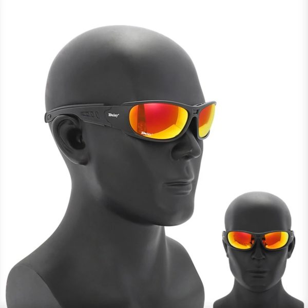 Destroy AndrDul-Lunettes polarisées militaires pour hommes, lunettes de soleil de l'armée avec 4 lentilles, boîte d'origine, lunettes de randonnée, lunettes de tir – Image 2