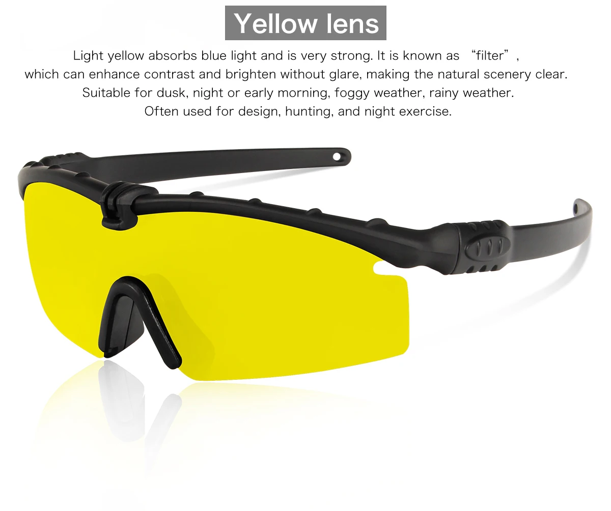 Lunettes de Protection balistique de l'armée 3.0 pour homme et femme, lunettes de tir de Paintball, lunettes de soleil polarisées de cyclisme et vtt Lunettes de Protection balistique de l'armée 3.0 pour homme et femme, lunettes de tir de Paintball, lunettes de soleil polarisées de cyclisme et vtt