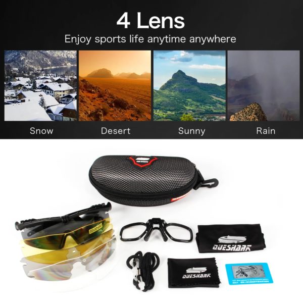 Lunettes de Protection balistique de l'armée 3.0 pour homme et femme, lunettes de tir de Paintball, lunettes de soleil polarisées de cyclisme et vtt – Image 6