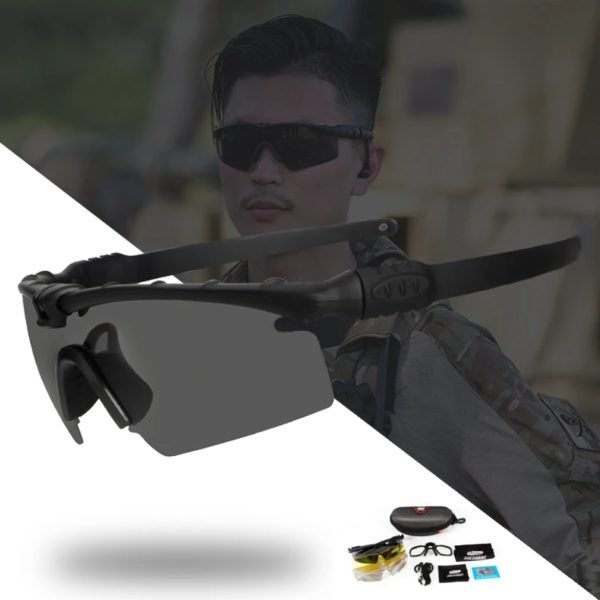 Lunettes de Protection balistique de l'armée 3.0 pour homme et femme, lunettes de tir de Paintball, lunettes de soleil polarisées de cyclisme et vtt