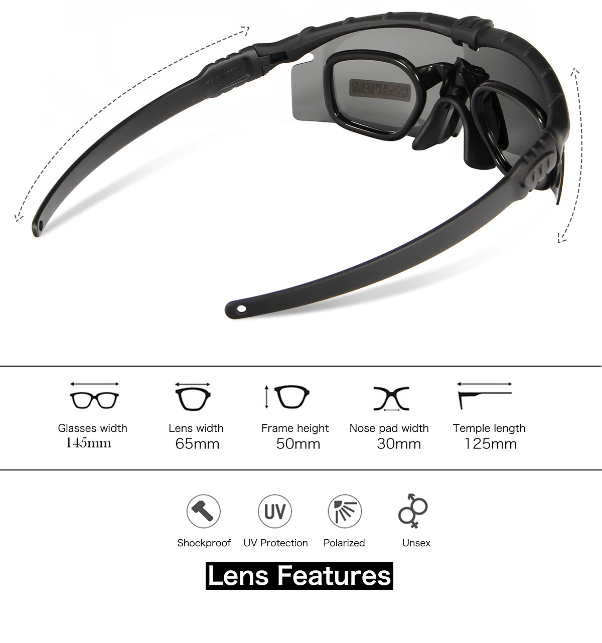 Lunettes de Protection balistique de l'armée 3.0 pour homme et femme, lunettes de tir de Paintball, lunettes de soleil polarisées de cyclisme et vtt Lunettes de Protection balistique de l'armée 3.0 pour homme et femme, lunettes de tir de Paintball, lunettes de soleil polarisées de cyclisme et vtt