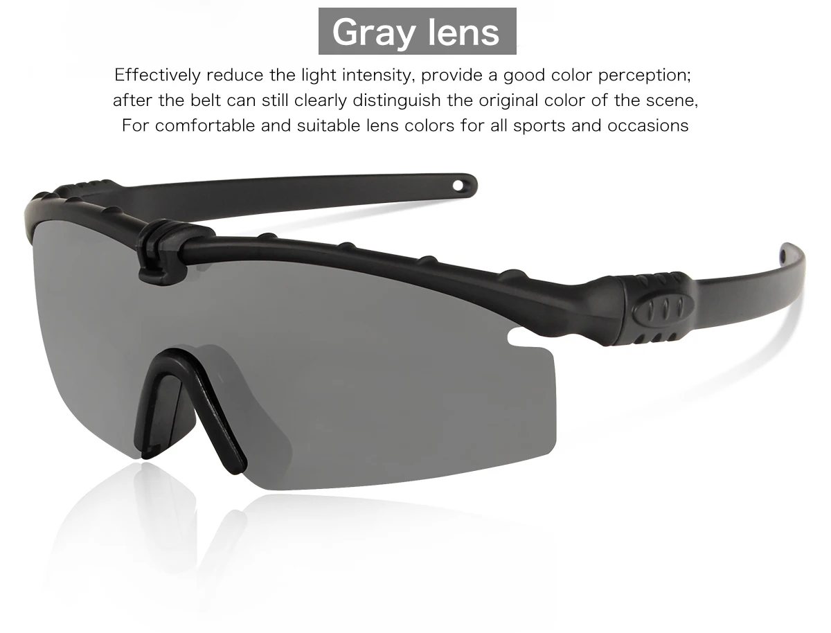 Lunettes de Protection balistique de l'armée 3.0 pour homme et femme, lunettes de tir de Paintball, lunettes de soleil polarisées de cyclisme et vtt Lunettes de Protection balistique de l'armée 3.0 pour homme et femme, lunettes de tir de Paintball, lunettes de soleil polarisées de cyclisme et vtt