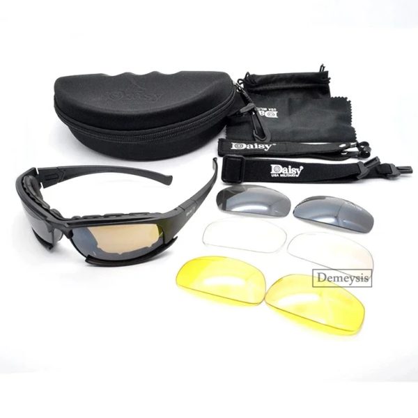 Destroy AndrDul-Lunettes de soleil polarisées pour hommes, lunettes de sport de plein air, lunettes de soleil avec 4 lentilles, boîte d'origine, lunettes de randonnée, lunettes de tir – Image 2