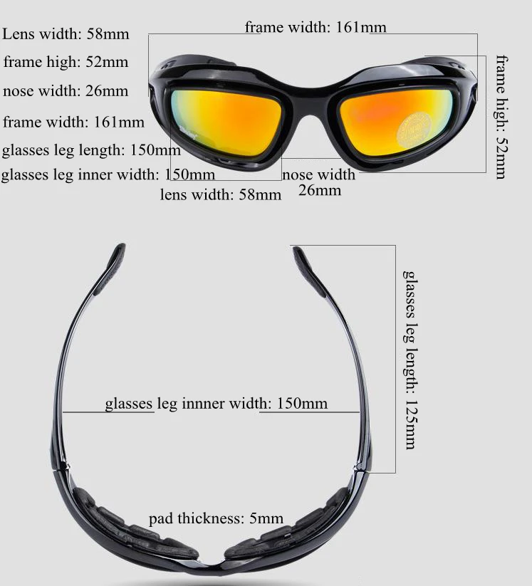 Destroy AndrDul-Lunettes de soleil polarisées pour hommes, lunettes de sport de plein air, lunettes de soleil avec 4 lentilles, boîte d'origine, lunettes de randonnée, lunettes de tir