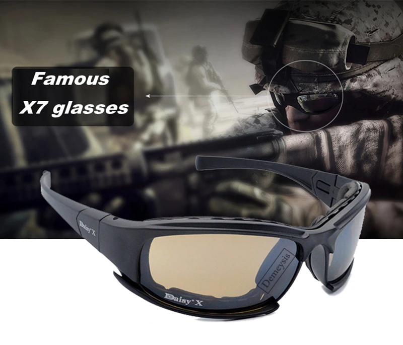 Destroy AndrDul-Lunettes de soleil polarisées pour hommes, lunettes de sport de plein air, lunettes de soleil avec 4 lentilles, boîte d'origine, lunettes de randonnée, lunettes de tir