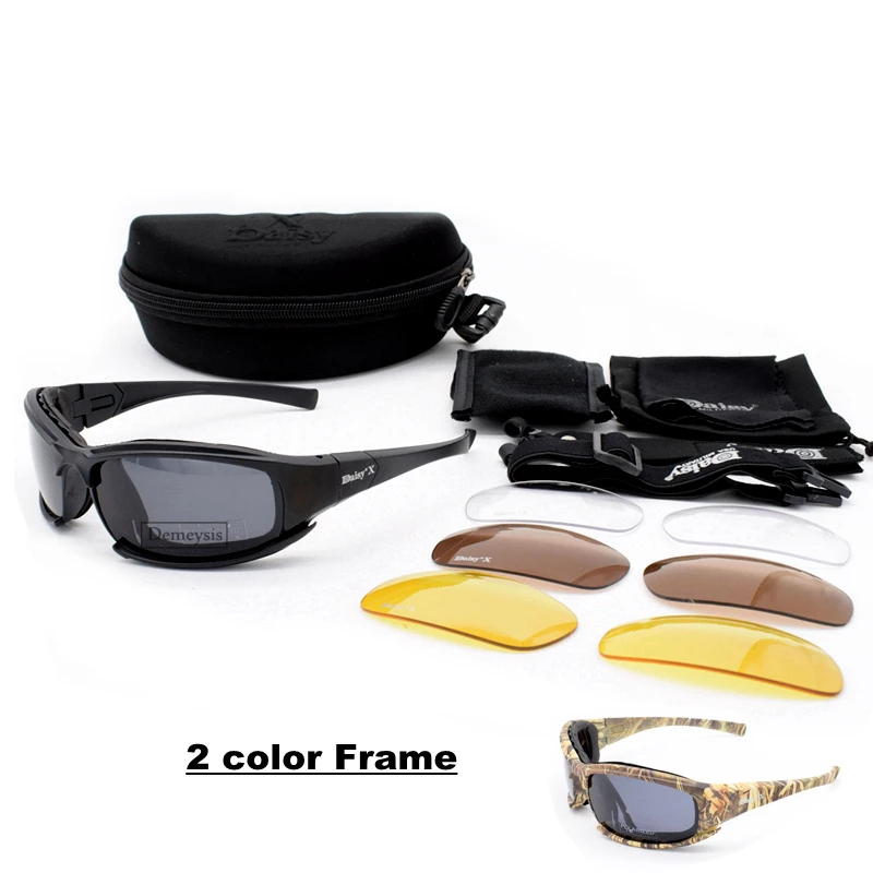 Destroy AndrDul-Lunettes de soleil polarisées pour hommes, lunettes de sport de plein air, lunettes de soleil avec 4 lentilles, boîte d'origine, lunettes de randonnée, lunettes de tir