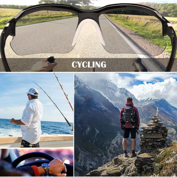 Lunettes de soleil polarisées légères pour hommes et femmes, lunettes de soleil de sport, cyclisme, course à pied, pêche, plein air, mode – Image 3