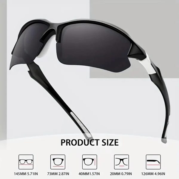 Lunettes de soleil polarisées légères pour hommes et femmes, lunettes de soleil de sport, cyclisme, course à pied, pêche, plein air, mode – Image 2