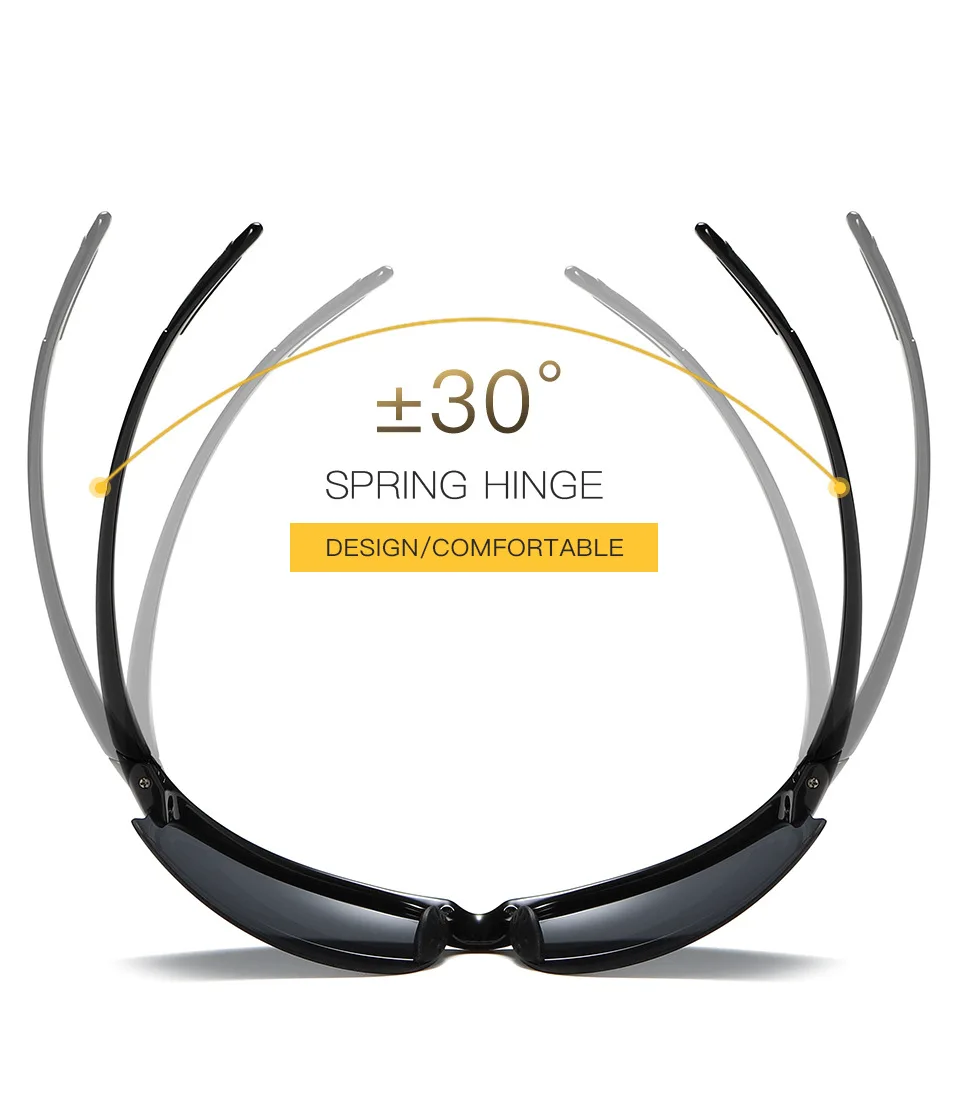 Lunettes de soleil polarisées ultralégères pour hommes, lunettes de soleil militaires pour hommes, lunettes de conduite, lunettes de soleil, lunettes, Top TR90, anti-UV, 2024