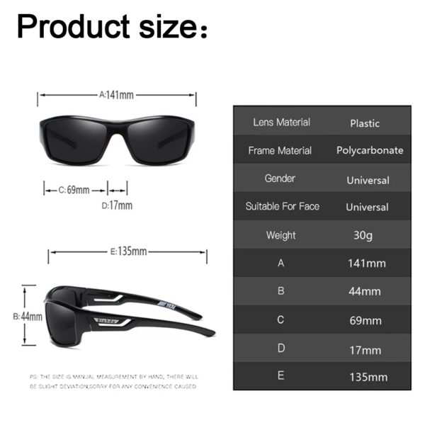 Lunettes de soleil polarisées pour hommes, créateur HD, lunettes de soleil de conduite, mode masculine, lunettes de pêche, UV400 pour Gafas D343, vélo, moto, conducteurs de voiture – Image 6