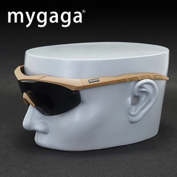 Lunettes DulGoggles coupe-vent et anti-poussière, lunettes de soleil pare-balles de tir militaire CS, lunettes d'alpinisme de moto, ensemble de 3 lentilles – Image 4