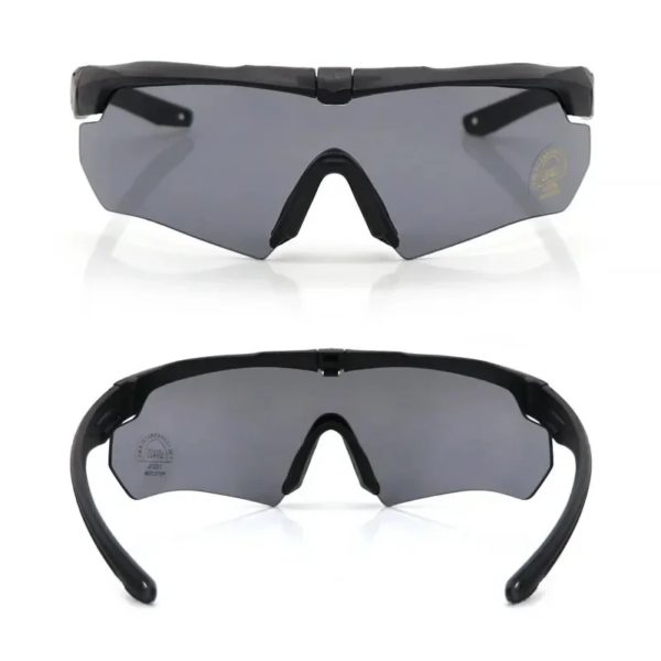DulGoggles militaires CS Airsoft, lunettes de tir coupe-vent HD, 3 lentilles, motocross, moto, canadisme, lunettes de sécurité – Image 5