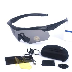 DulGoggles militaires CS Airsoft, lunettes de tir coupe-vent HD, 3 lentilles, motocross, moto, canadisme, lunettes de sécurité