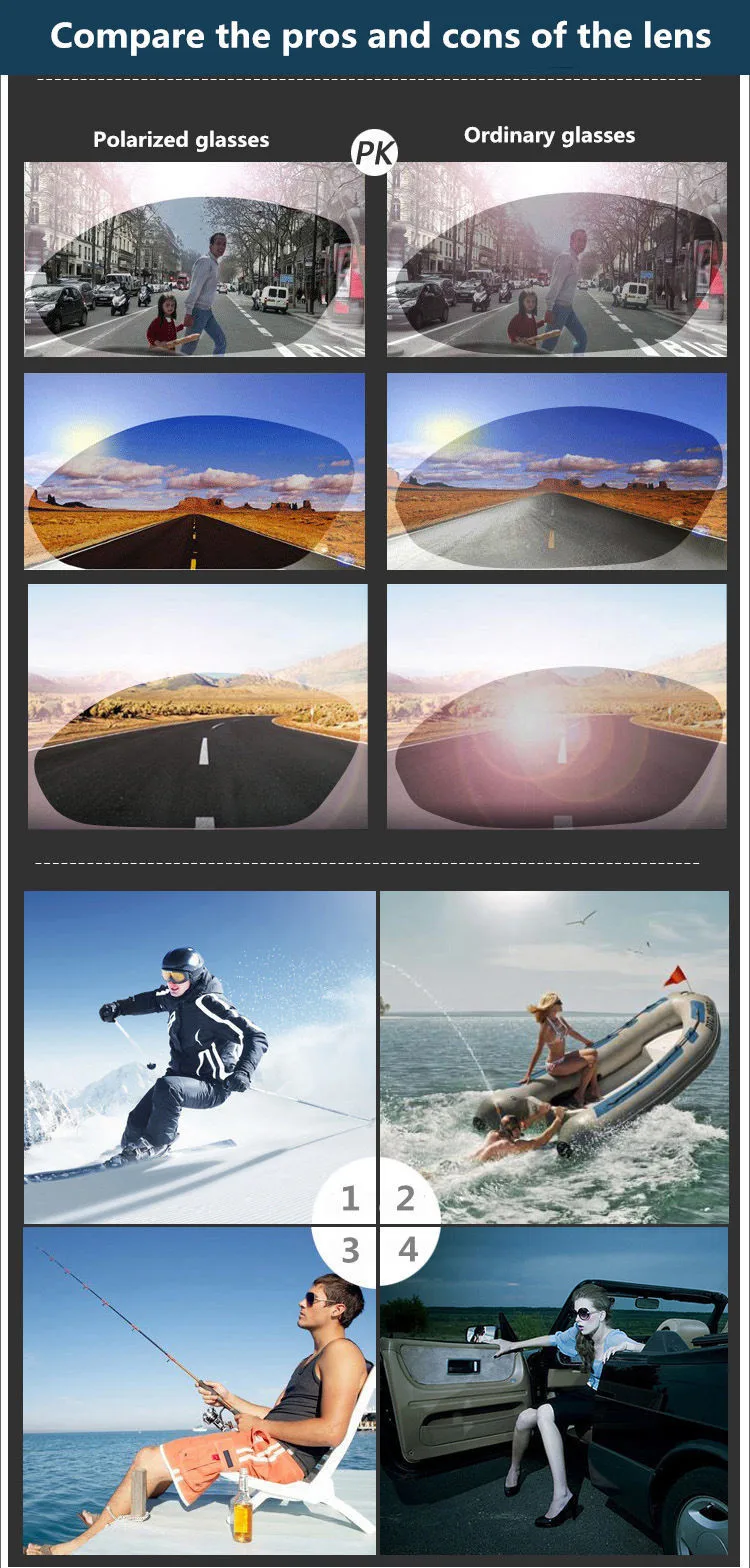 Lunettes de soleil polarisées de sport ultralégères pour hommes, lunettes de soleil de conduite pour hommes, lunettes de plein air militaires, anti-UV