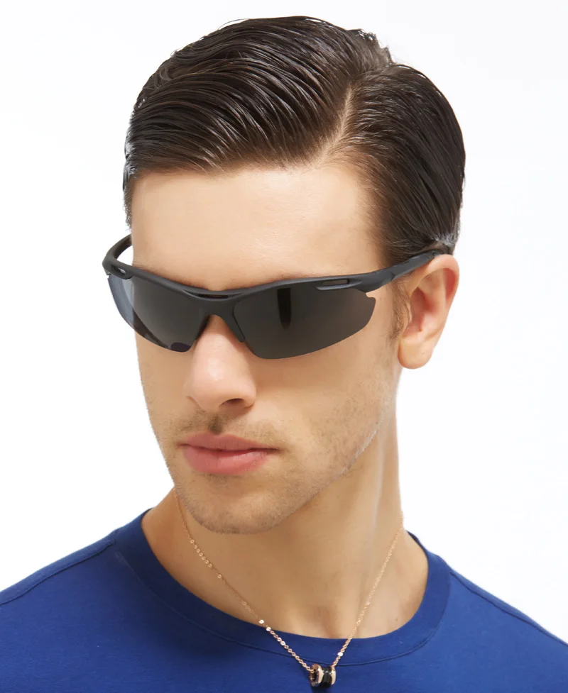 Lunettes de soleil polarisées de sport ultralégères pour hommes, lunettes de soleil de conduite pour hommes, lunettes de plein air militaires, anti-UV