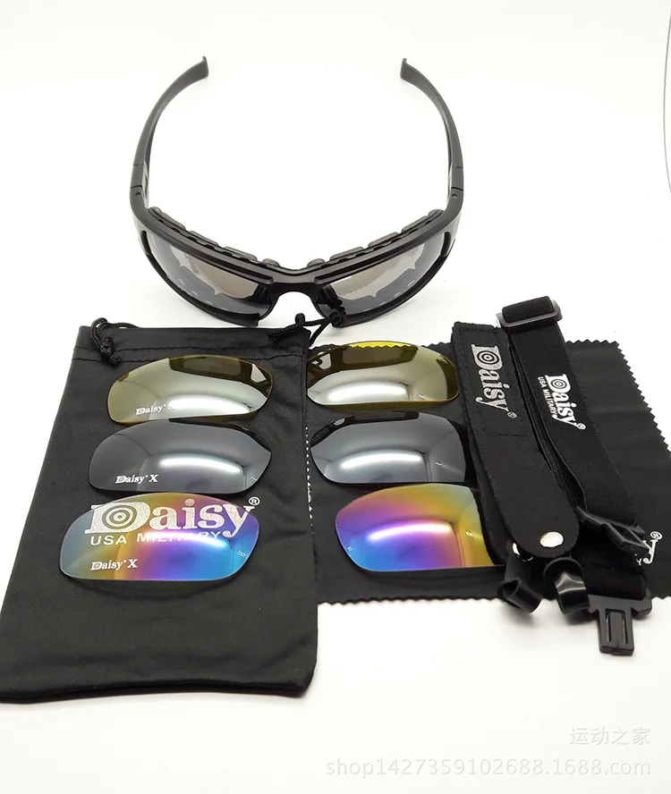 Destroy AndrX7-Lunettes de soleil polarisées pour homme, style militaire, pour jeu de guerre dans le désert, DulYQ162