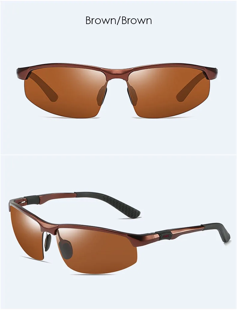Lunettes de soleil en aluminium et magnésium pour hommes, polariseur à changement de couleur pour la conduite, 3121 Lunettes de soleil en aluminium et magnésium pour hommes, polariseur à changement de couleur pour la conduite, 3121