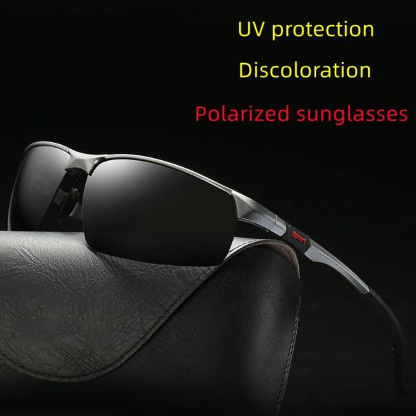 Lunettes de soleil en aluminium et magnésium pour hommes, polariseur à changement de couleur pour la conduite, 3121