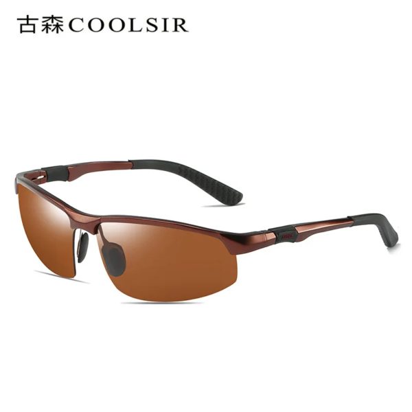 Lunettes de soleil en aluminium et magnésium pour hommes, polariseur à changement de couleur pour la conduite, 3121 – Image 4