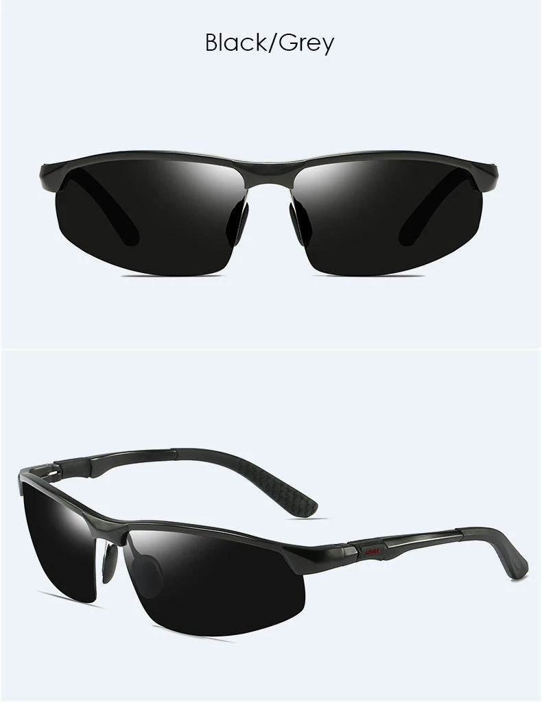Lunettes de soleil en aluminium et magnésium pour hommes, polariseur à changement de couleur pour la conduite, 3121 Lunettes de soleil en aluminium et magnésium pour hommes, polariseur à changement de couleur pour la conduite, 3121