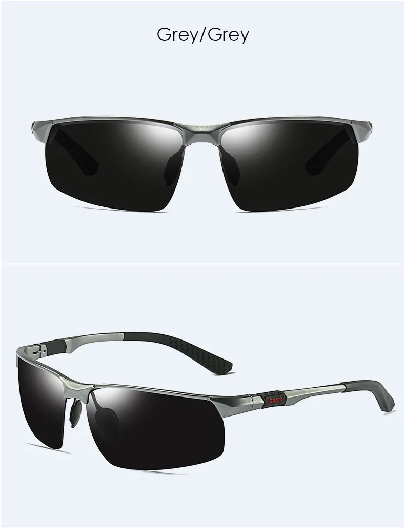 Lunettes de soleil en aluminium et magnésium pour hommes, polariseur à changement de couleur pour la conduite, 3121 Lunettes de soleil en aluminium et magnésium pour hommes, polariseur à changement de couleur pour la conduite, 3121