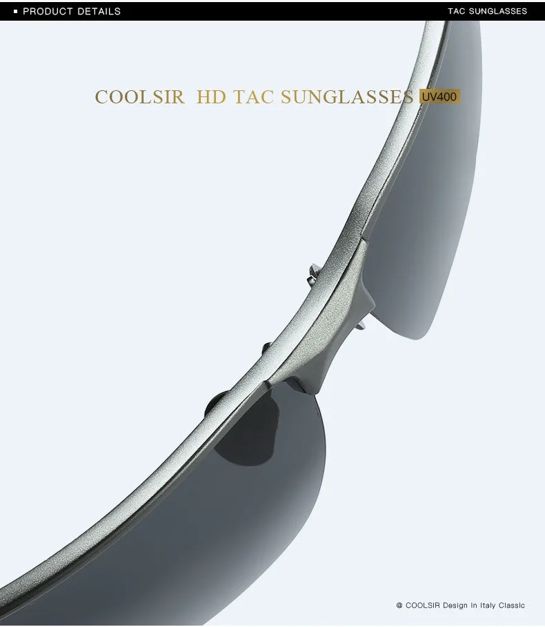 Lunettes de soleil en aluminium et magnésium pour hommes, polariseur à changement de couleur pour la conduite, 3121 Lunettes de soleil en aluminium et magnésium pour hommes, polariseur à changement de couleur pour la conduite, 3121