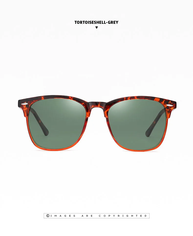 Lunettes de soleil polarisées classiques rétro pour hommes, lunettes de soleil d'extérieur, lunettes carrées en plastique, nuances tendance, UV400, nouveau