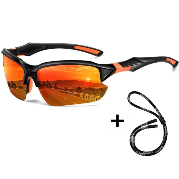 Lunettes de soleil polarisées de sport pour hommes, cyclisme, course à pied, pêche, lunettes de soleil, légères, lunettes de plein air, UV400, 2024 – Image 3