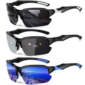 Lunettes de soleil polarisées de sport pour hommes, cyclisme, course à pied, pêche, lunettes de soleil, légères, lunettes de plein air, UV400, 2024