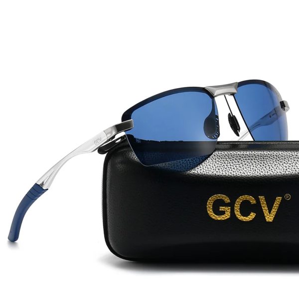 GCV-Lunettes de soleil polarisées à monture ultralégère pour hommes, lunettes UV, style sport, conduite, pêche, voyage en plein air, mode masculine – Image 2