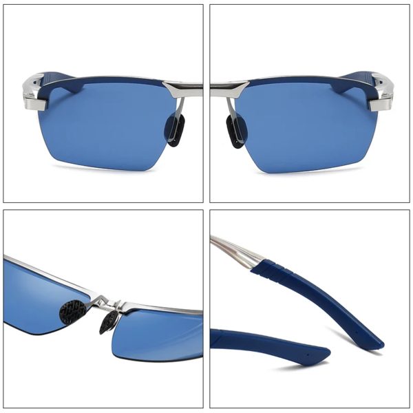 GCV-Lunettes de soleil polarisées à monture ultralégère pour hommes, lunettes UV, style sport, conduite, pêche, voyage en plein air, mode masculine – Image 4