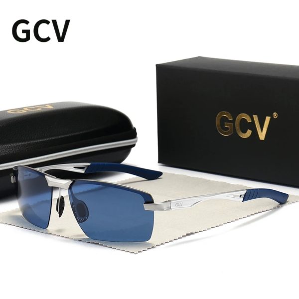 GCV-Lunettes de soleil polarisées à monture ultralégère pour hommes, lunettes UV, style sport, conduite, pêche, voyage en plein air, mode masculine