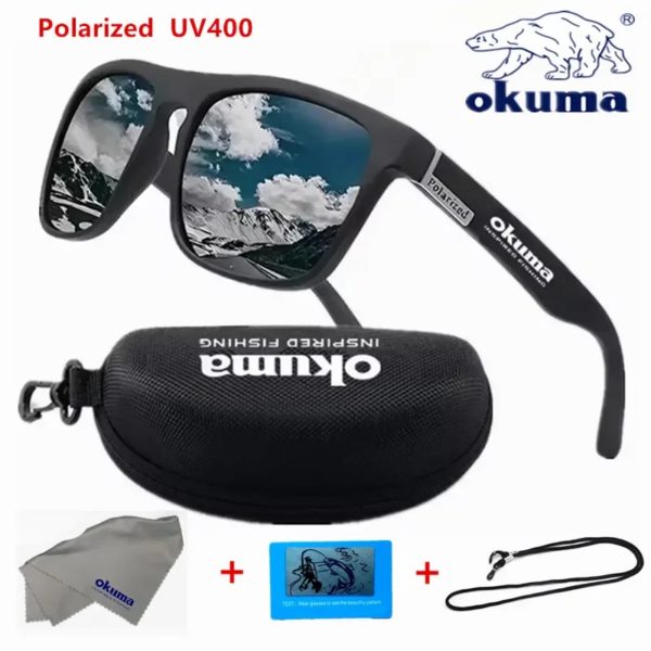 Okuma-Lunettes de soleil polarisées pour hommes et femmes, lunettes de soleil pour la chasse, la pêche, la conduite à vélo, boîte en option, UV400
