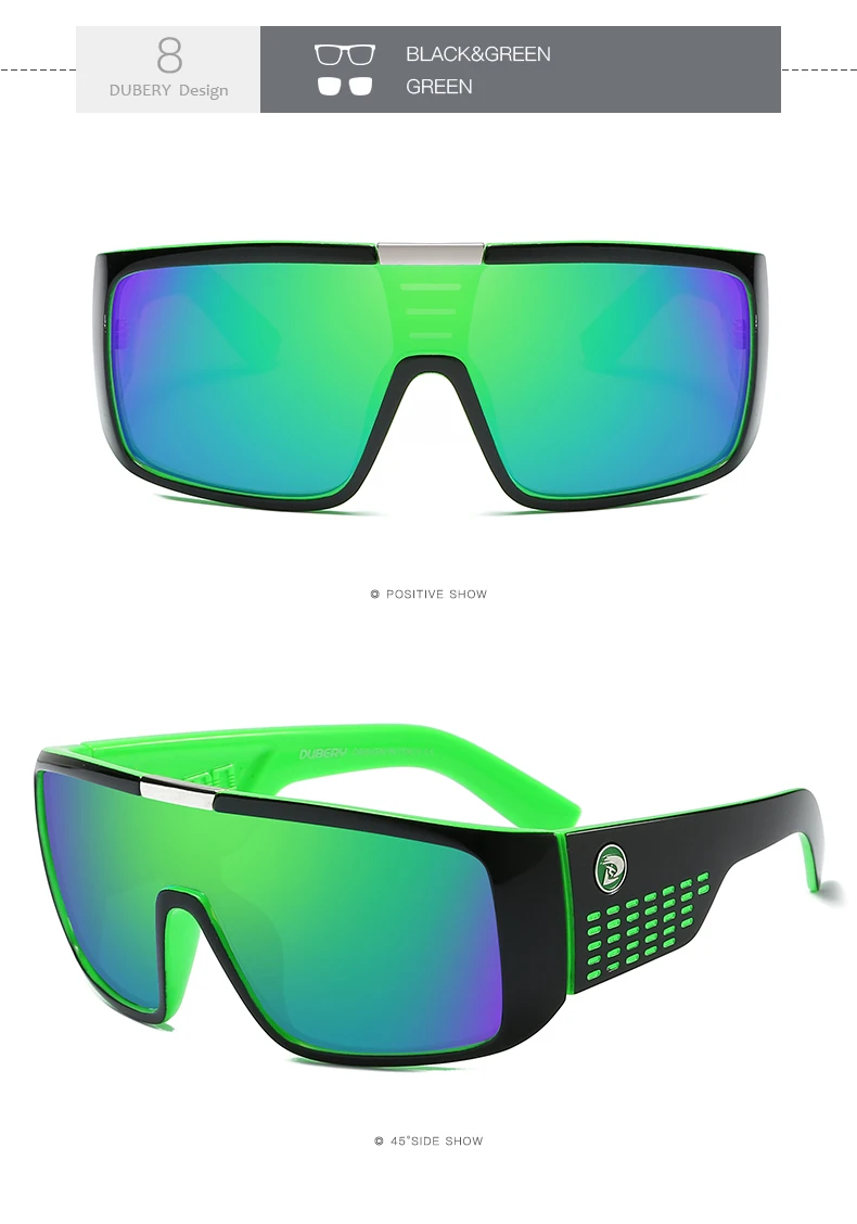 DUBERY-Lunettes de soleil rétro colorées pour hommes, lunettes de soleil pour hommes, marque de mode, miroir de luxe, respirantes, UV400