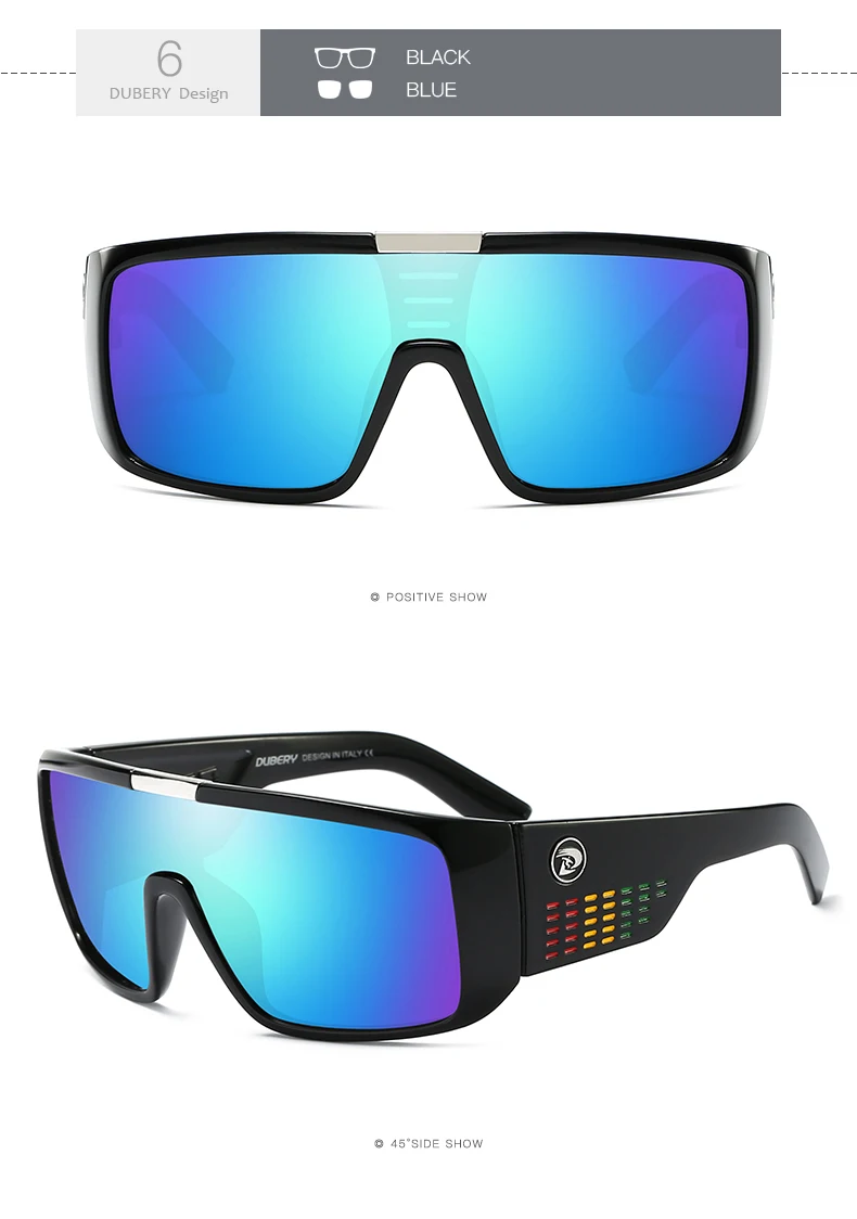 DUBERY-Lunettes de soleil rétro colorées pour hommes, lunettes de soleil pour hommes, marque de mode, miroir de luxe, respirantes, UV400