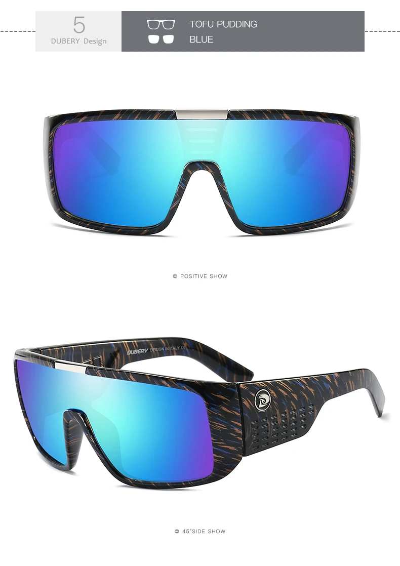 DUBERY-Lunettes de soleil rétro colorées pour hommes, lunettes de soleil pour hommes, marque de mode, miroir de luxe, respirantes, UV400