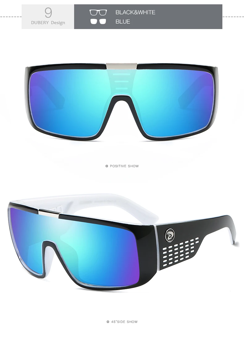 DUBERY-Lunettes de soleil rétro colorées pour hommes, lunettes de soleil pour hommes, marque de mode, miroir de luxe, respirantes, UV400