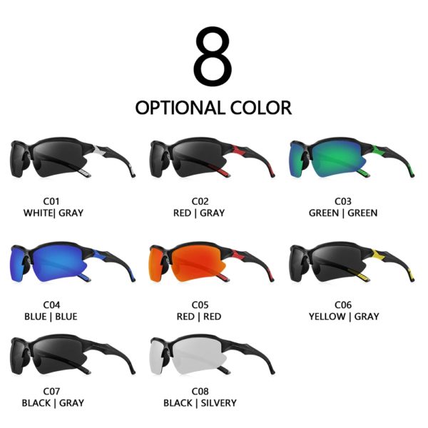 AOFLY-Lunettes de soleil de sport de plein air pour hommes, lunettes de soleil vintage pour hommes, lunettes UV400, conduite, cyclisme, escalade, ski, pêche – Image 3