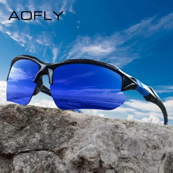 AOFLY-Lunettes de soleil de sport de plein air pour hommes, lunettes de soleil vintage pour hommes, lunettes UV400, conduite, cyclisme, escalade, ski, pêche
