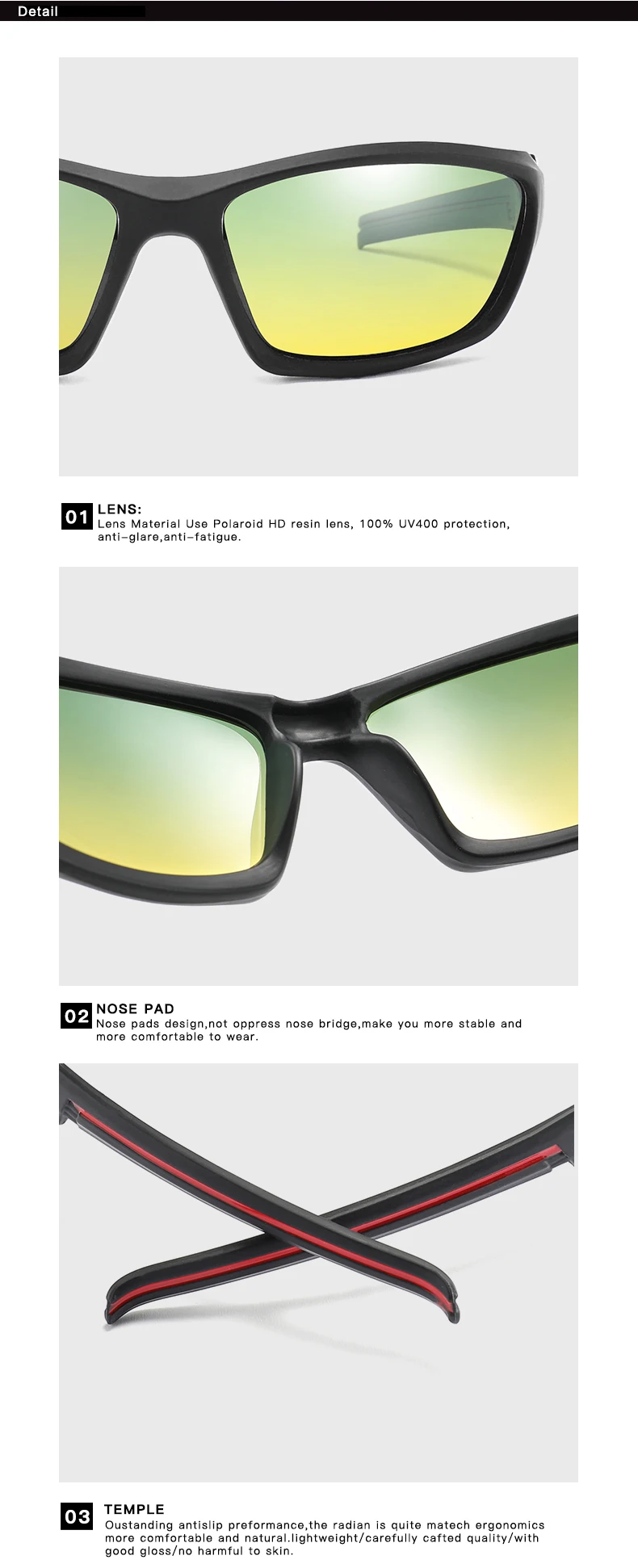 WarBlade nouveaux hommes lunettes de Vision nocturne polarisées lunettes de soleil photochromiques conduite jour nuit lunettes Anti-éblouissement lunettes de soleil