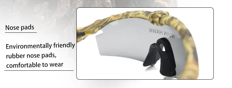 Lunettes de soleil militaires polarisées pour hommes, lunettes de chasse, lunettes de tir de l'armée avec 4 lentilles, randonnée en plein air, lunettes de soleil de cyclisme
