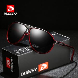 DUBERY-Lunettes de soleil vintage polarisées pour homme, verres carrés noirs, 7 couleurs, modèle 102