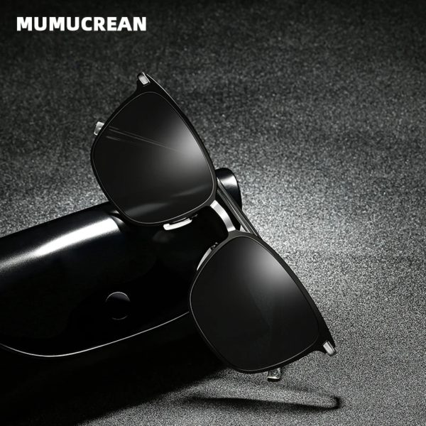 Lunettes de soleil carrées polarisées pour hommes, lunettes de vision nocturne pour conducteur en métal, nouvelle arrivée – Image 6