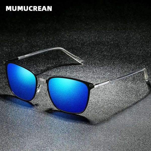 Lunettes de soleil carrées polarisées pour hommes, lunettes de vision nocturne pour conducteur en métal, nouvelle arrivée – Image 2